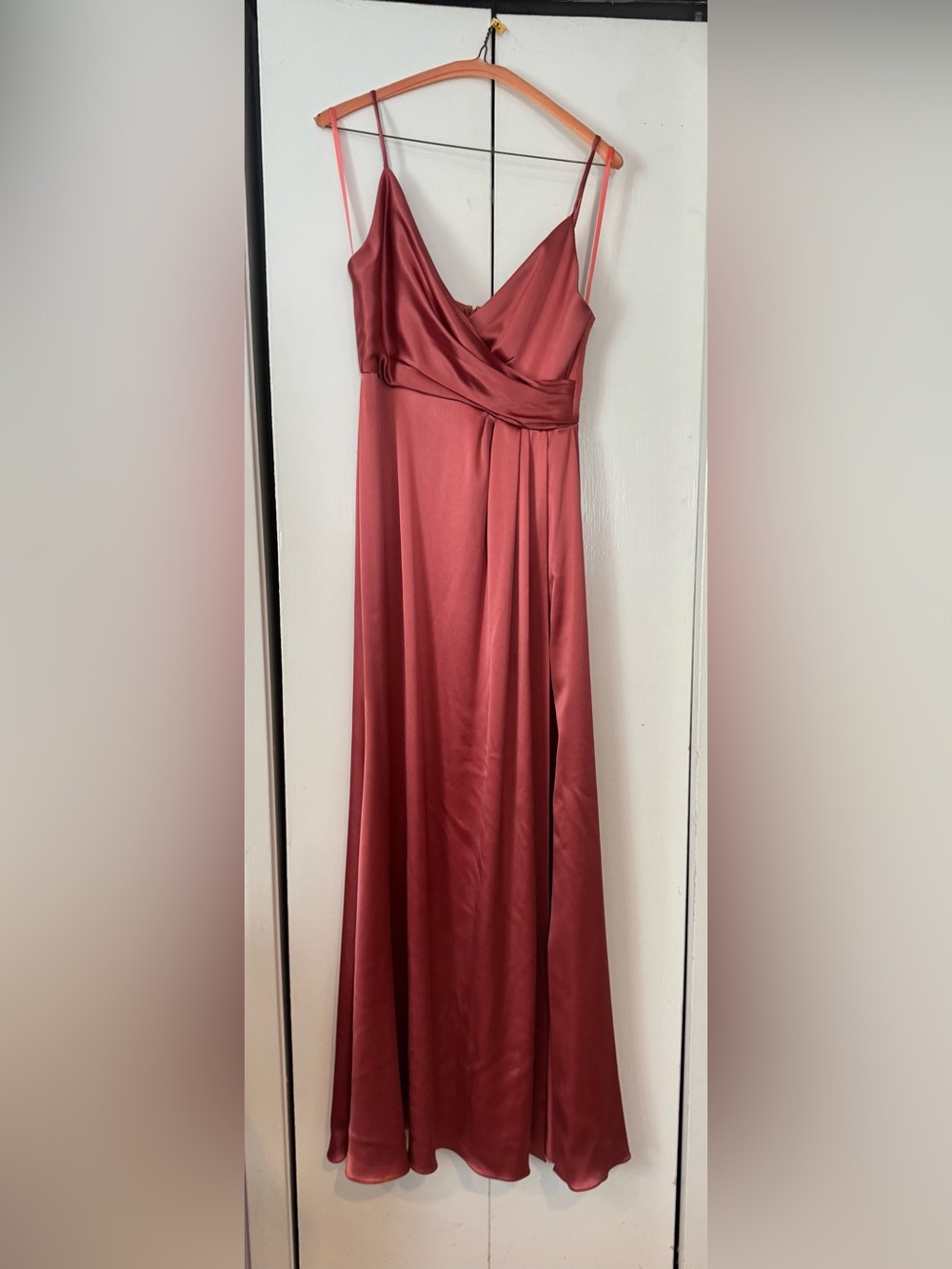 Jill Stuart Dusty Rose Satin Maxi Dress